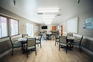 Common activities area at Del Rosa Villa Nursing Center